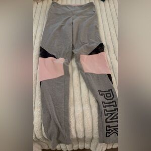 PINK Victoria's Secret Women Leggings in Gray and Pink